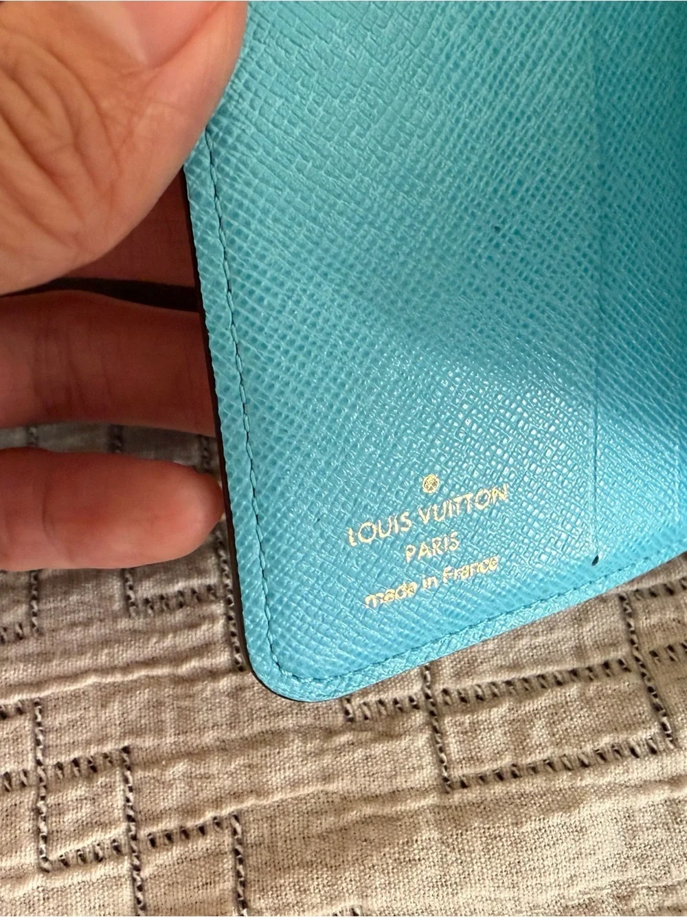 Limited Edition Louis Vuitton Bellboy Wallet with Blue and Cream Stripe